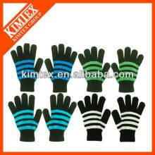 2014 Neueste Mode stricken benutzerdefinierte Acryl Magie gestreifte Handschuhe